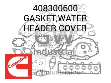 GASKET,WATER HEADER COVER — 408300600