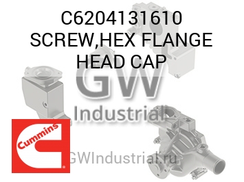 SCREW,HEX FLANGE HEAD CAP — C6204131610