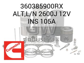 ALT,L/N 2600J 12V INS 105A — 360385900RX