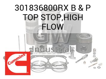 B & P TOP STOP,HIGH FLOW — 301836800RX