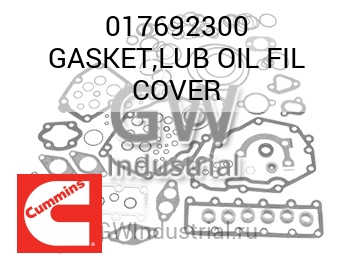 GASKET,LUB OIL FIL COVER — 017692300
