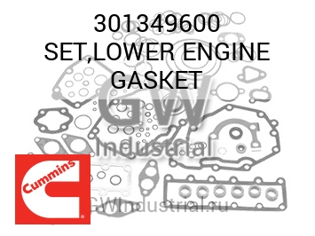 SET,LOWER ENGINE GASKET — 301349600