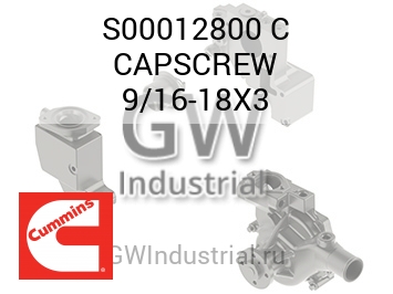 CAPSCREW 9/16-18X3 — S00012800 C