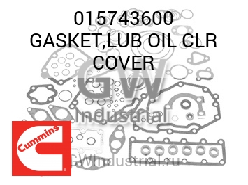 GASKET,LUB OIL CLR COVER — 015743600