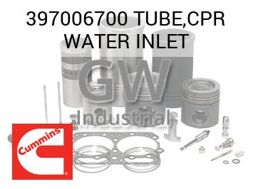 TUBE,CPR WATER INLET — 397006700