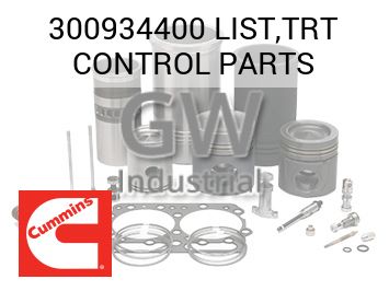 LIST,TRT CONTROL PARTS — 300934400