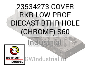COVER RKR LOW PROF DIECAST BTHR HOLE (CHROME) S60 — 23534273