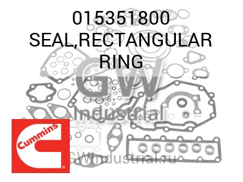 SEAL,RECTANGULAR RING — 015351800