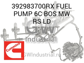 FUEL PUMP 6C BOS MW RS LD — 392983700RX