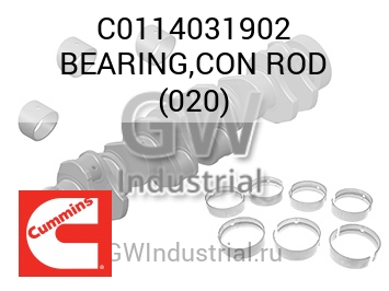 BEARING,CON ROD (020) — C0114031902
