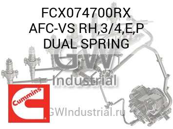 AFC-VS RH,3/4,E,P DUAL SPRING — FCX074700RX