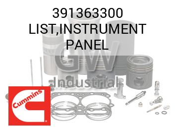 LIST,INSTRUMENT PANEL — 391363300