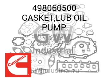 GASKET,LUB OIL PUMP — 498060500