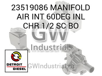 MANIFOLD AIR INT 60DEG INL CHR 1/2 SC BO — 23519086