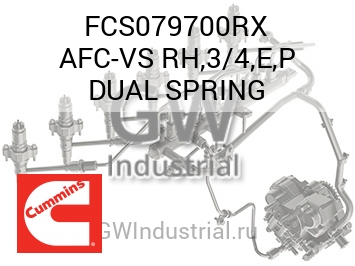 AFC-VS RH,3/4,E,P DUAL SPRING — FCS079700RX