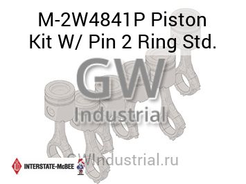 Piston Kit W/ Pin 2 Ring Std. — M-2W4841P