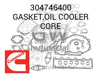GASKET,OIL COOLER CORE — 304746400