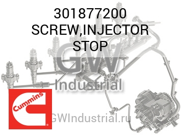 SCREW,INJECTOR STOP — 301877200