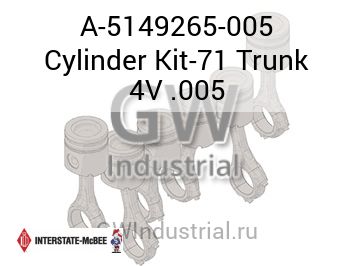 Cylinder Kit-71 Trunk 4V .005 — A-5149265-005