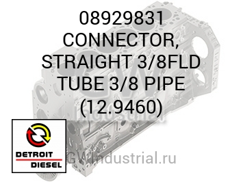CONNECTOR, STRAIGHT 3/8FLD TUBE 3/8 PIPE (12.9460) — 08929831