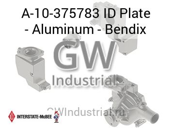 ID Plate - Aluminum - Bendix — A-10-375783