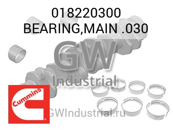 BEARING,MAIN .030 — 018220300