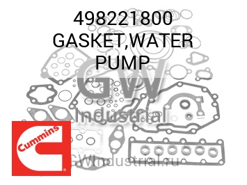 GASKET,WATER PUMP — 498221800