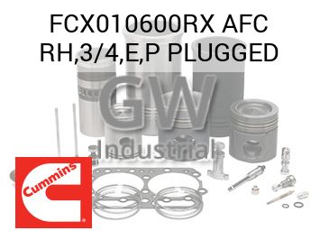 AFC RH,3/4,E,P PLUGGED — FCX010600RX
