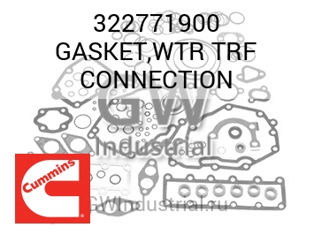 GASKET,WTR TRF CONNECTION — 322771900