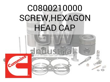 SCREW,HEXAGON HEAD CAP — C0800210000