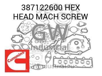 HEX HEAD MACH SCREW — 387122600