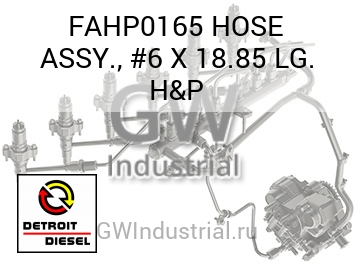 HOSE ASSY., #6 X 18.85 LG. H&P — FAHP0165