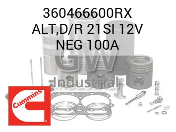 ALT,D/R 21SI 12V NEG 100A — 360466600RX