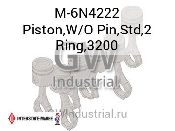 Piston,W/O Pin,Std,2 Ring,3200 — M-6N4222