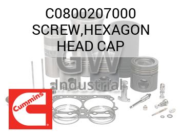 SCREW,HEXAGON HEAD CAP — C0800207000