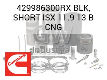 BLK, SHORT ISX 11.9 13 B CNG — 429986300RX