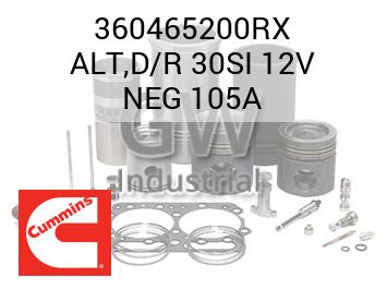 ALT,D/R 30SI 12V NEG 105A — 360465200RX