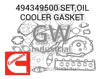 SET,OIL COOLER GASKET — 494349500