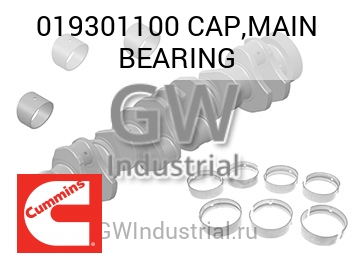 CAP,MAIN BEARING — 019301100