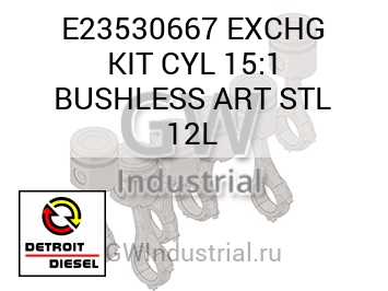EXCHG KIT CYL 15:1 BUSHLESS ART STL 12L — E23530667