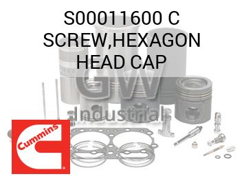 SCREW,HEXAGON HEAD CAP — S00011600 C