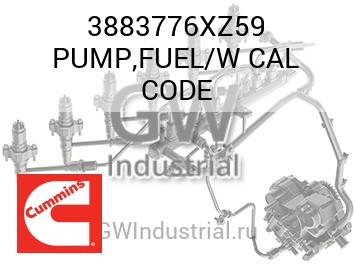 PUMP,FUEL/W CAL CODE — 3883776XZ59