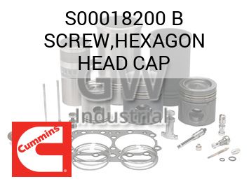 SCREW,HEXAGON HEAD CAP — S00018200 B