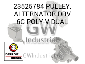 PULLEY, ALTERNATOR DRV 6G POLY-V DUAL — 23525784