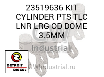 КОМПЛЕКТ ПОРШНЯ (ЦИЛИНДР) PTS TLC LNR LRG D 3.5MM