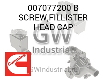 SCREW,FILLISTER HEAD CAP — 007077200 B