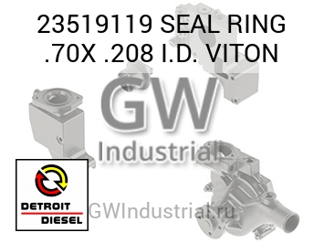 SEAL RING .70X .208 I.D. VITON — 23519119