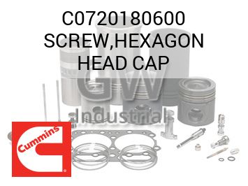 SCREW,HEXAGON HEAD CAP — C0720180600