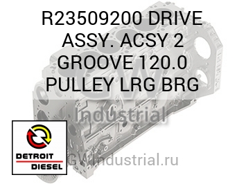 DRIVE ASSY. ACSY 2 GROOVE 120.0 PULLEY LRG BRG — R23509200