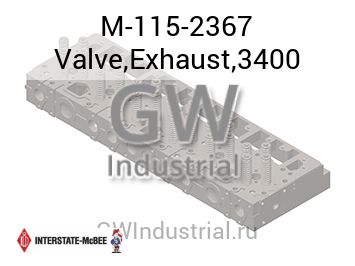 Valve,Exhaust,3400 — M-115-2367